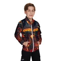 Dragon Art Fire Digital Fantasy Kids  Windbreaker