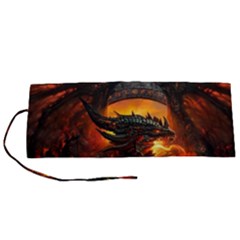 Dragon Art Fire Digital Fantasy Roll Up Canvas Pencil Holder (s) by Celenk