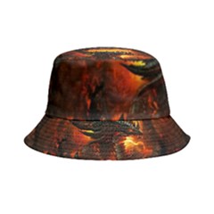 Dragon Art Fire Digital Fantasy Inside Out Bucket Hat by Celenk