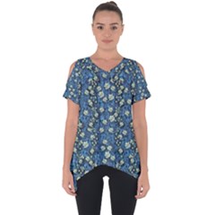 Lotus Bloom In The Calm Sea Of Beautiful Waterlilies Cut Out Side Drop Tee by pepitasart