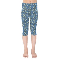 Lotus Bloom In The Calm Sea Of Beautiful Waterlilies Kids  Capri Leggings  by pepitasart