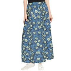 Lotus Bloom In The Calm Sea Of Beautiful Waterlilies Maxi Chiffon Skirt by pepitasart