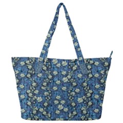 Lotus Bloom In The Calm Sea Of Beautiful Waterlilies Full Print Shoulder Bag by pepitasart