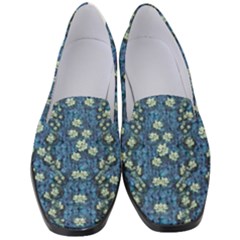 Lotus Bloom In The Calm Sea Of Beautiful Waterlilies Women s Classic Loafer Heels by pepitasart