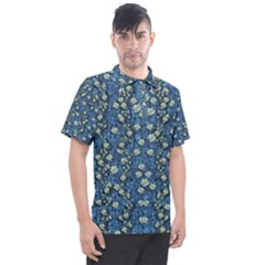 Lotus Bloom In The Calm Sea Of Beautiful Waterlilies Men s Polo Tee by pepitasart