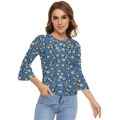 Lotus Bloom In The Calm Sea Of Beautiful Waterlilies Bell Sleeve Top