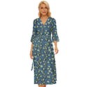 Lotus Bloom In The Calm Sea Of Beautiful Waterlilies Midsummer Wrap Dress View1