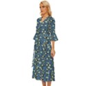 Lotus Bloom In The Calm Sea Of Beautiful Waterlilies Midsummer Wrap Dress View2