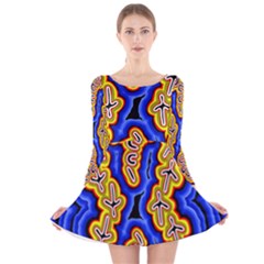 Newart2 Long Sleeve Velvet Skater Dress