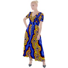 Newart2 Button Up Short Sleeve Maxi Dress by hogartharts