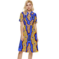 Newart2 Button Top Knee Length Dress