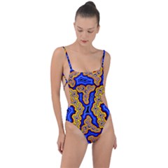 Newart2 Tie Strap One Piece Swimsuit by hogartharts