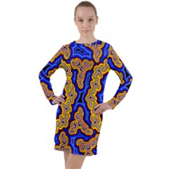 Newart2 Long Sleeve Hoodie Dress by hogartharts