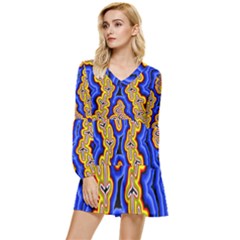 Newart2 Tiered Long Sleeve Mini Dress by hogartharts