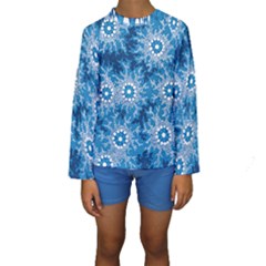 Waterhole Dreaming 90 Hogarth Arts Kids  Long Sleeve Swimwear by hogartharts