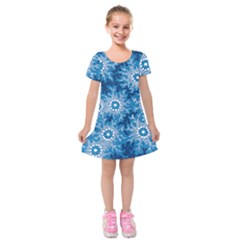 Waterhole Dreaming 90 Hogarth Arts Kids  Short Sleeve Velvet Dress