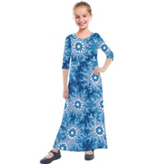 Waterhole Dreaming 90 Hogarth Arts Kids  Quarter Sleeve Maxi Dress by hogartharts