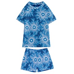 Waterhole Dreaming 90 Hogarth Arts Kids  Swim Tee And Shorts Set by hogartharts