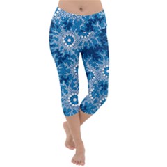 Waterhole Dreaming 90 Hogarth Arts Lightweight Velour Capri Yoga Leggings by hogartharts