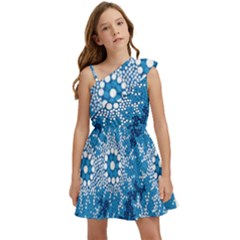 Waterhole Dreaming 90 Hogarth Arts Kids  One Shoulder Party Dress by hogartharts