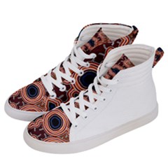 Authentic Aboriginal Art - Pathways Hogarth Arts Men s Hi-top Skate Sneakers by hogartharts