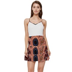 Authentic Aboriginal Art - Pathways Hogarth Arts Short Frill Dress by hogartharts