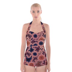 Pathways New Hogarth Arts Boyleg Halter Swimsuit  by hogartharts