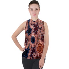 Pathways New Hogarth Arts Mock Neck Chiffon Sleeveless Top by hogartharts