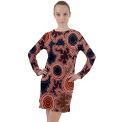 Pathways New Hogarth Arts Long Sleeve Hoodie Dress by hogartharts