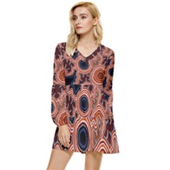 Pathways New Hogarth Arts Tiered Long Sleeve Mini Dress by hogartharts