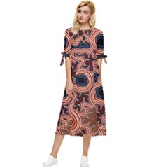 Pathways New Hogarth Arts Bow Sleeve Chiffon Midi Dress by hogartharts