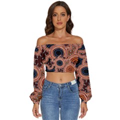 Pathways New Hogarth Arts Long Sleeve Crinkled Weave Crop Top by hogartharts