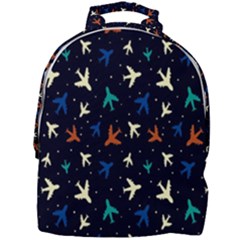 Blue Background Cute Airplanes Mini Full Print Backpack by ConteMonfrey