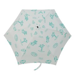 Summer Beach Seamless Pattern Mini Folding Umbrellas by ConteMonfrey