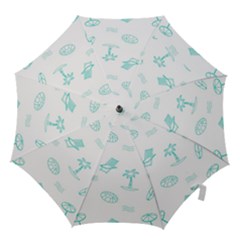 Summer Beach Seamless Pattern Hook Handle Umbrellas (medium) by ConteMonfrey