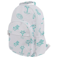 Summer Beach Seamless Pattern Rounded Multi Pocket Backpack by ConteMonfrey