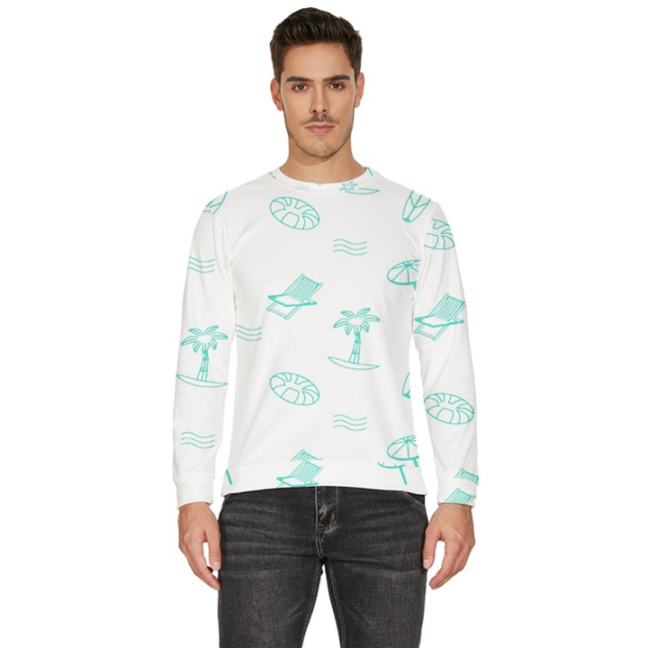 Summer Beach Seamless Pattern Men s Fleece Sweatshirt