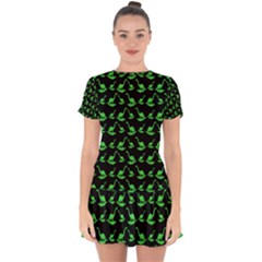 Our Dino Friends Drop Hem Mini Chiffon Dress by ConteMonfrey