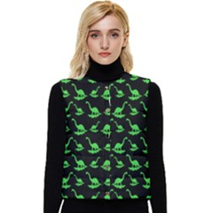 Our Dino Friends Women s Button Up Puffer Vest