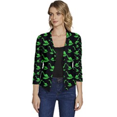 Our Dino Friends Women s Casual 3/4 Sleeve Spring Jacket by ConteMonfrey