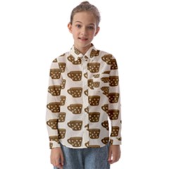 Cozy Coffee Cup Kids  Long Sleeve Shirt by ConteMonfrey