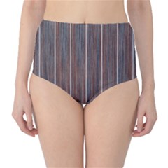 Dark Digital Wood Like Classic High-waist Bikini Bottoms by ConteMonfrey