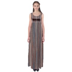 Dark Digital Wood Like Empire Waist Maxi Dress by ConteMonfrey