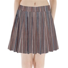 Dark Digital Wood Like Pleated Mini Skirt by ConteMonfrey