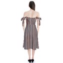 Dark digital Wood like Shoulder Tie Bardot Midi Dress View2