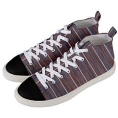 Dark Digital Wood Like Men s Mid-top Canvas Sneakers by ConteMonfrey