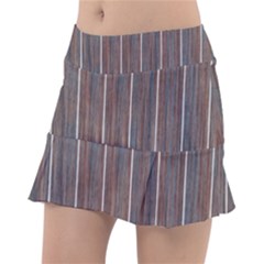 Dark Digital Wood Like Classic Tennis Skirt by ConteMonfrey