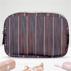 Dark Digital Wood Like Make Up Pouch (small) by ConteMonfrey