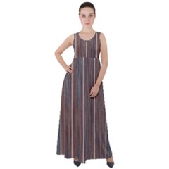 Dark Digital Wood Like Empire Waist Velour Maxi Dress by ConteMonfrey