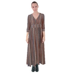 Dark Digital Wood Like Button Up Maxi Dress by ConteMonfrey